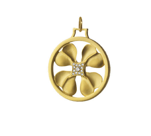 Yellow Gold Lucky Clover Four Leaf